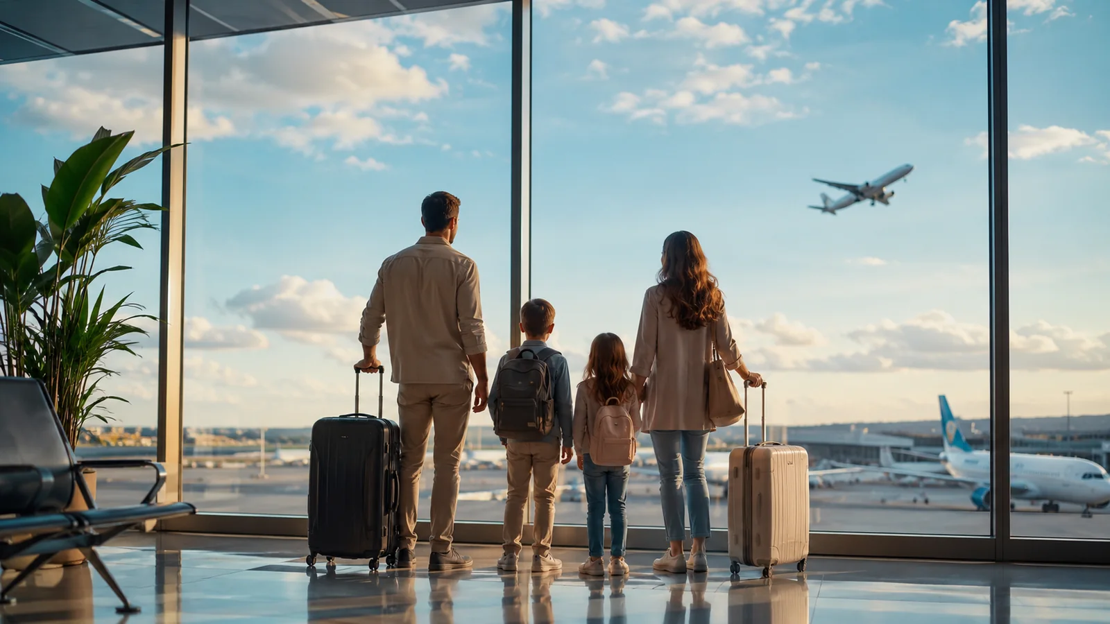 Family travel airport